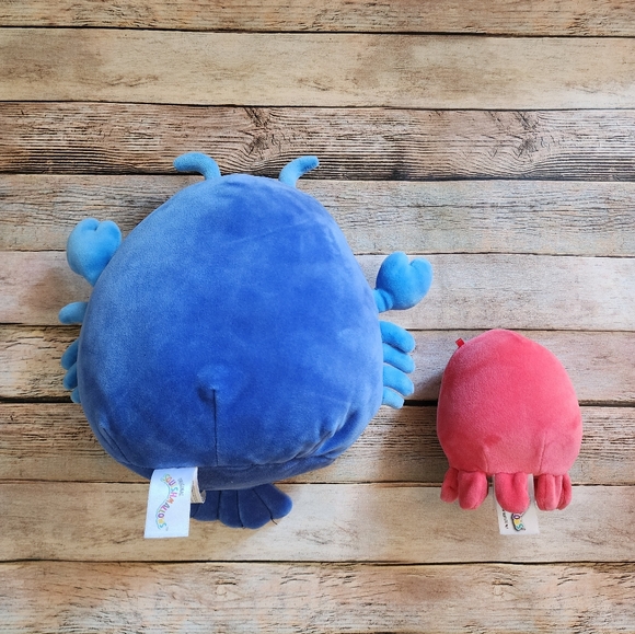 8" Squishmallows Lobert The Blue Lobster & Mini Octopus Plush - Picture 2 of 5